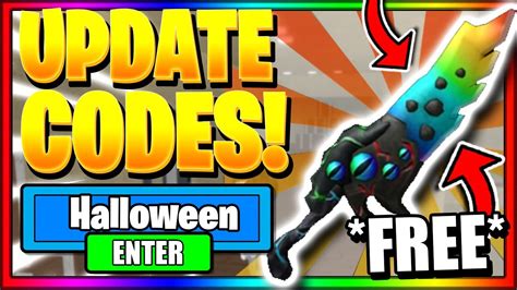 All New Murder Mystery 2 Codes Halloween Update Roblox Codes Youtube