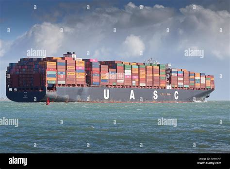 The Fully Loaded Ultra Large Uasc Container Ship Sajir Departs The