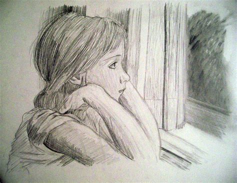 Depressed Girl Drawing Skill