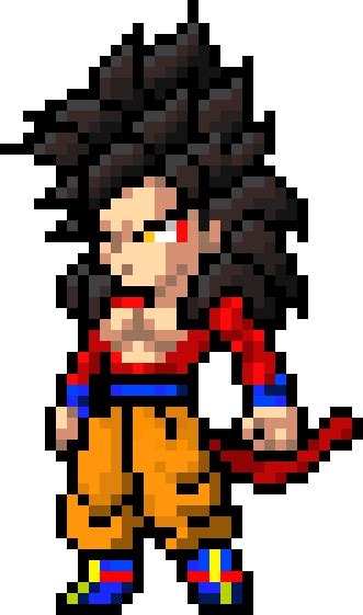 Goku Super Saiyan Pixel Art Download Transparent Super Saiyan Png For