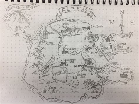 Oc Art My First Attempt At Drawing A Homebrew World Map Dnd