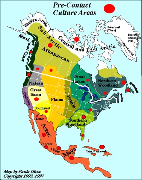 Indigenous Map Of North America Us States Map