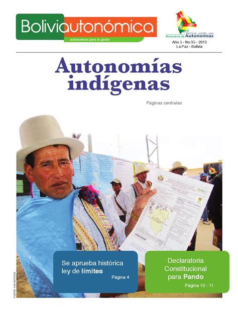 Bolivia Autonómica Nº 35 Autonomías Indígenas By Autonomías Bolivia