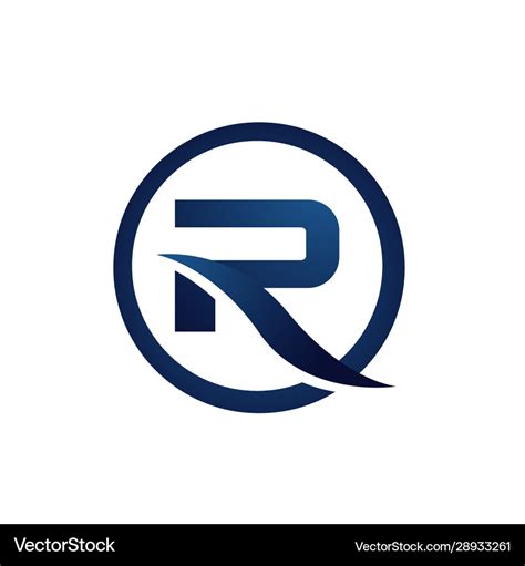 Custom Creative Initial Letter R Logo Design Vector Image