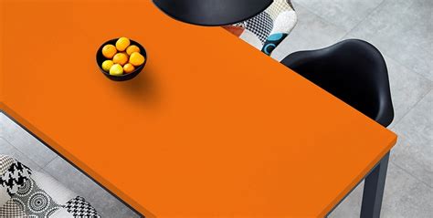 Orange Laminates With Suede Finish In Mea Greenlam Laminates