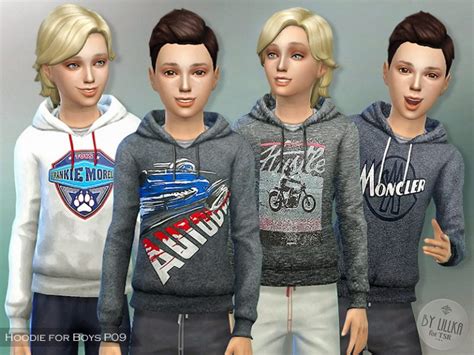 Hoodie For Boys P09 The Sims 4 Catalog