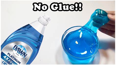 How To Make Quick Easy No Glue Dish Soap Slime Youtube