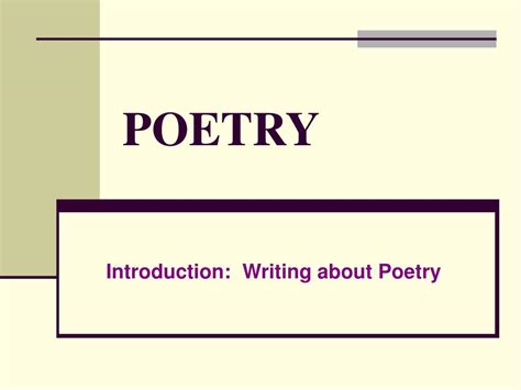 Ppt Poetry Powerpoint Presentation Free Download Id1306506