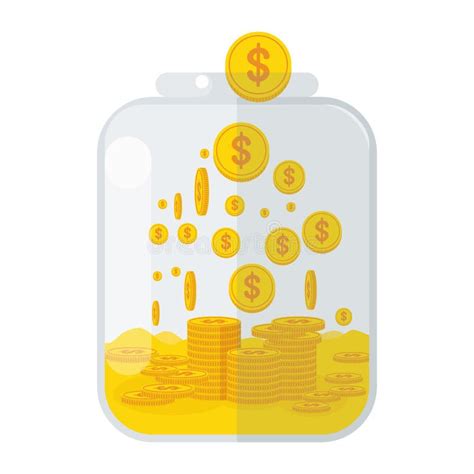 Jar With Money Stock Vector Illustration Of Finance 99803304
