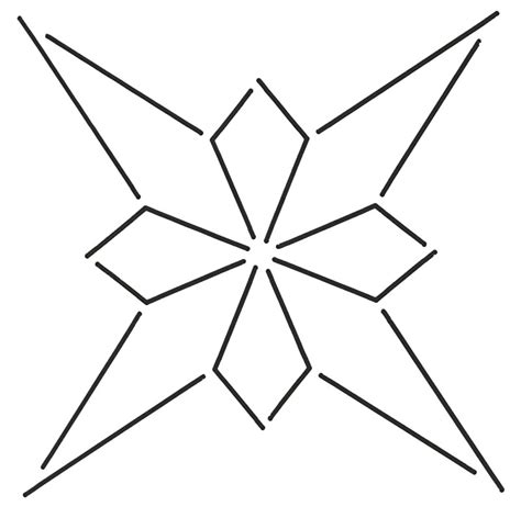 4 Pointed Star Blokken Stencils Quilterspalet