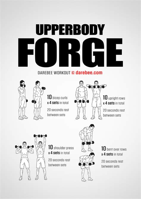 Upper Body Dumbbell Workout Chart