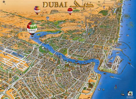 Uae Dubai Metro City Streets Hotels Airport Travel Map Info Complete