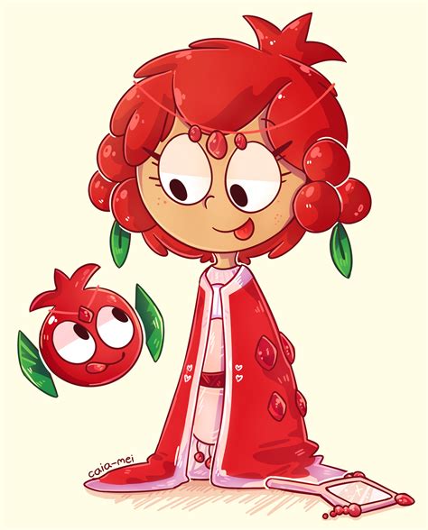 A sweet escape running game! pomegranate cookie run by Caia-Mei on DeviantArt