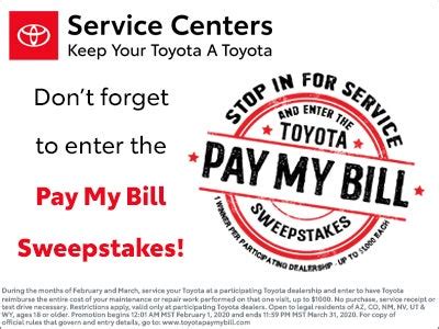 This is a free service operated by toyota financia toyotafinancial.com pay my bill notes. Toyota Service Specials Sheridan, WY | Toyota Parts ...