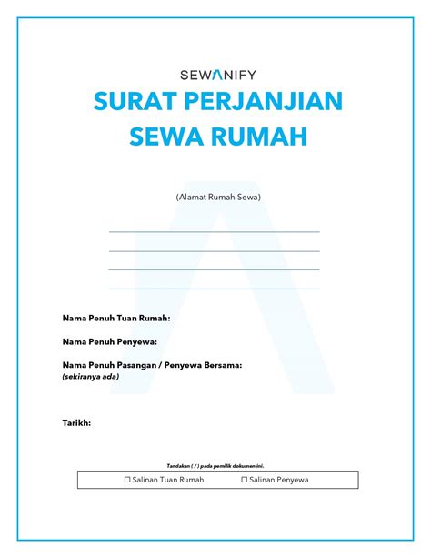 Surat Perjanjian Sewa Rumah Lhdn - letter.7saudara.com