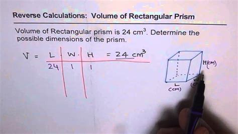 11 Find Dimensions Of Rectangular Prism Given Its Volume