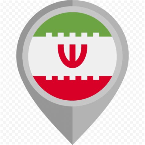 Flat Iran Iranian Flag Map Pin Icon PNG Citypng