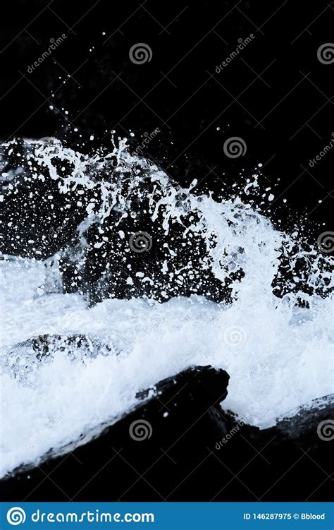 Water Splash Isolated On The Black Background Stock Image Image Of