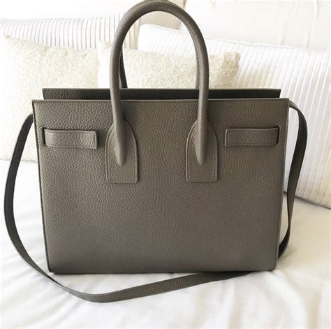 Saint Laurent Classic Sac De Jour In Fog Grained Leather Stephanie