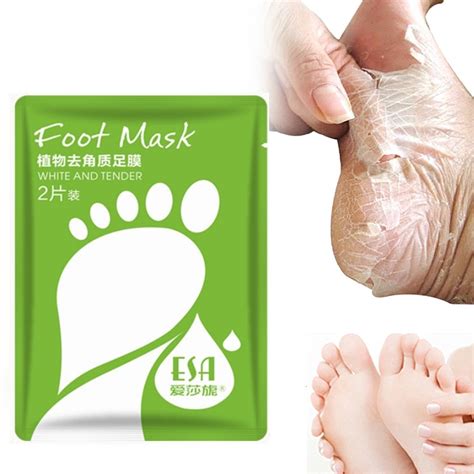 2pc1pair Feet Mask Exfoliating Foot Mask Socks Pedicure Peeling Dead Skin Remover Feet Mask