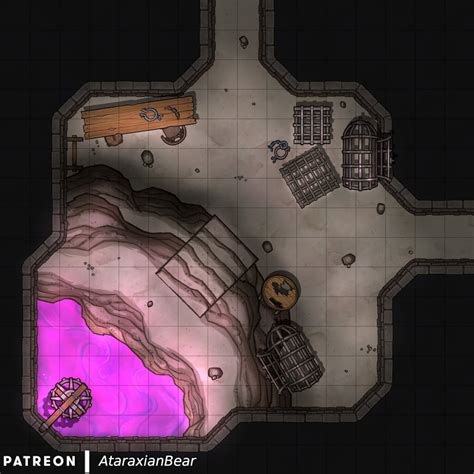 Prison Themed Dungeon 29x49 Roll20 Dnd World Map Dung