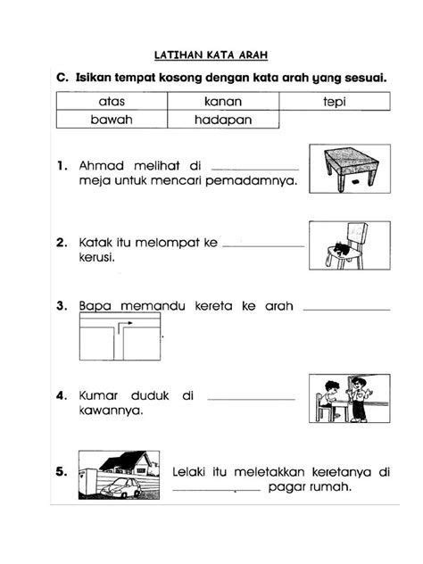 Latihan Bahasa Melayu Tadika 4 Tahun Latihan Pengukuhan 4 Lengkapkan