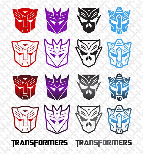 Transformers Vector Logosicons Autobot Decepticon Etsy México