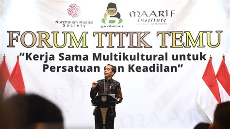 Presiden Jokowi Toleransi Dan Keterbukaan Adalah Kunci Kemajuan Suatu