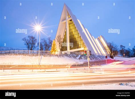 Arctic Cathedral Tromso Stock Photo Alamy