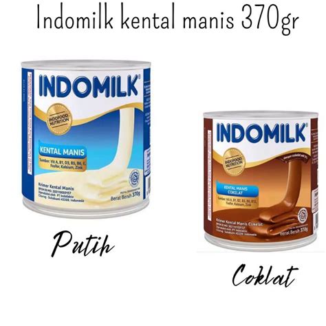 Indomilk Susu Kental Manis 370 Gr Kaleng Skm Pgmall