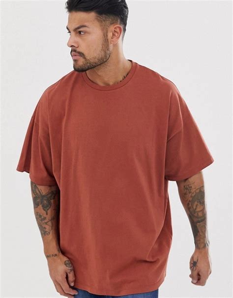 Asos Design Oversized T Shirt With Crew Neck In Brown Brown