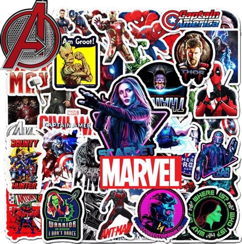 Avengers Stickers 52 Stuks Marvel Marvel Avengers Stickers