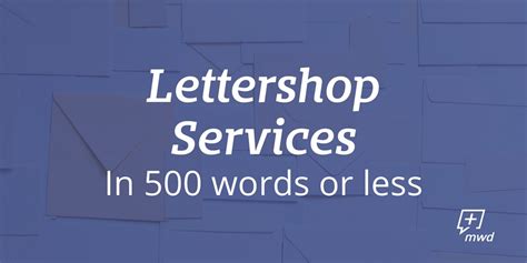 Lettershop Services Save Time And Money Midwest Direct