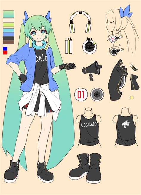 Hatsune Miku Character Design References Character Art Hatsune Miku