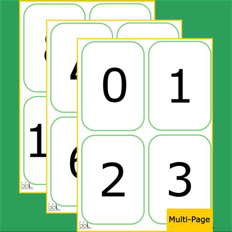 Number Cards 0 20 Busy Bunnies Learning