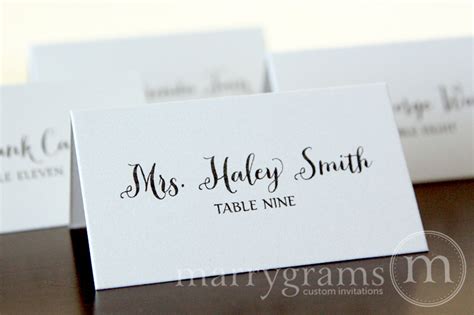 The best fonts for wedding cards should be legible and not more than two fonts for the card. Name Cards for Wedding Reception Escort Place Card Thick Style