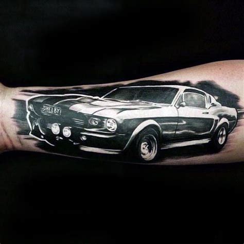 40 Mustang Tattoo Designs For Men Sports Car Ink Ideas