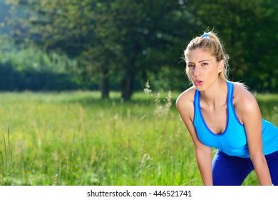 babe Woman Standing Bent Over Catching 스톡 사진 Shutterstock