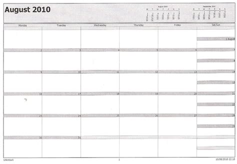 Blank Outlook Calendar Customize And Print