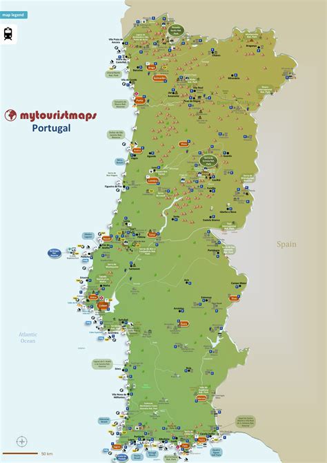 Interactive Travel And Tourist Map Of Portugal