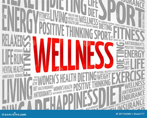 Wellness Word Cloud Fitness Stock Illustration Illustration Of Ideal