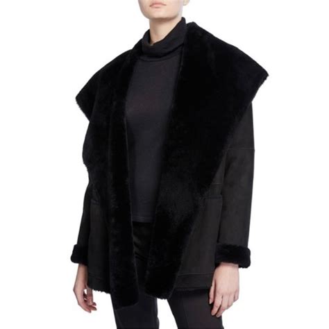 Vince Jackets And Coats Vince Shearling Fur Suede Shawl Collar Coat Poshmark