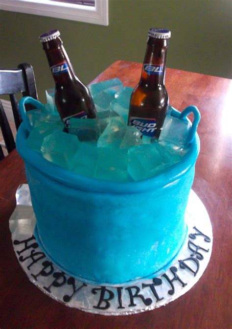 Beer Bucket Birthday Cake