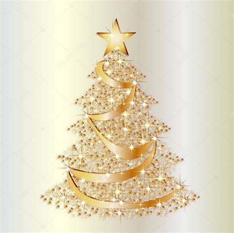 Golden Christmas Star Tree Background Stock Photo By ©michanolimit 1843680