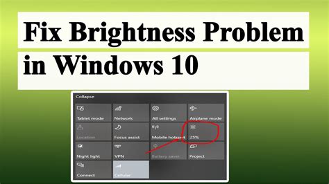 How To Fix Brightness Problem In Windows 10 Youtube
