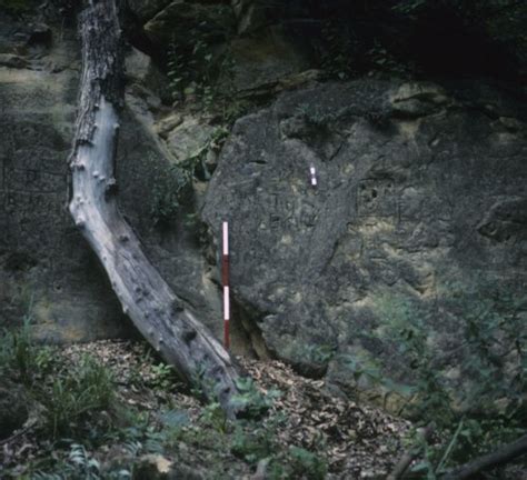 Petroglyphs From The Faris Cave Petroglyph Site 14ew7 Kansas Memory