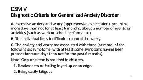 Generalized Anxiety Disorder Gad Is Characterized By What Criteria