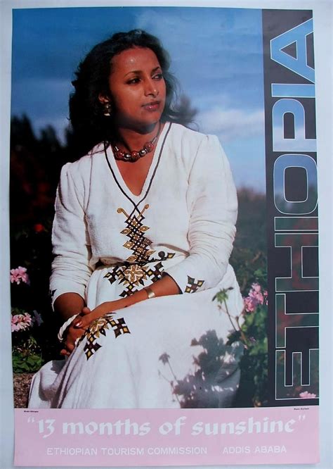 Ethiopia Vintage 1970s Tourism Poster Africa Ethiopian People Ethiopian Beauty Ethiopia