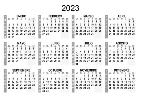 Calendario 2023 Para Imprimir Numeros Grandes Para Imprimir Imagesee