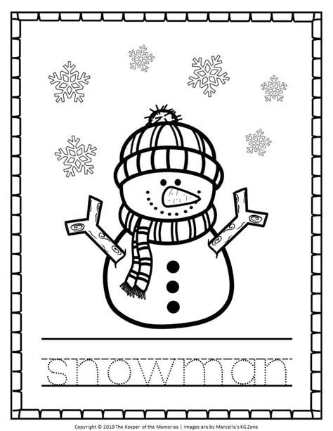 Top 25 preschool coloring pages for your little ones. Free Printable Snowman Coloring Pages Snowman Tracing ...